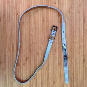 Gap Silver Leather Belt NWOT